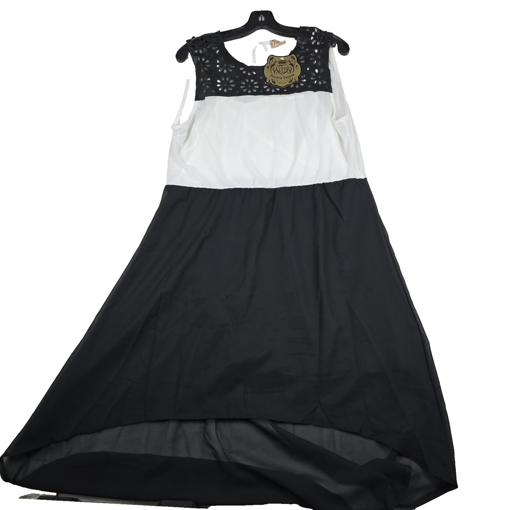 Jessica Taylor NYC Women's Size XL White Black Color Block New